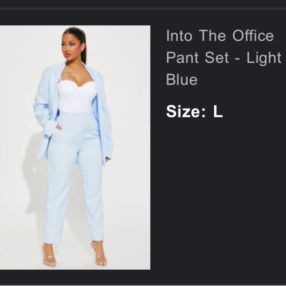 Matching Blue set with over size jacket